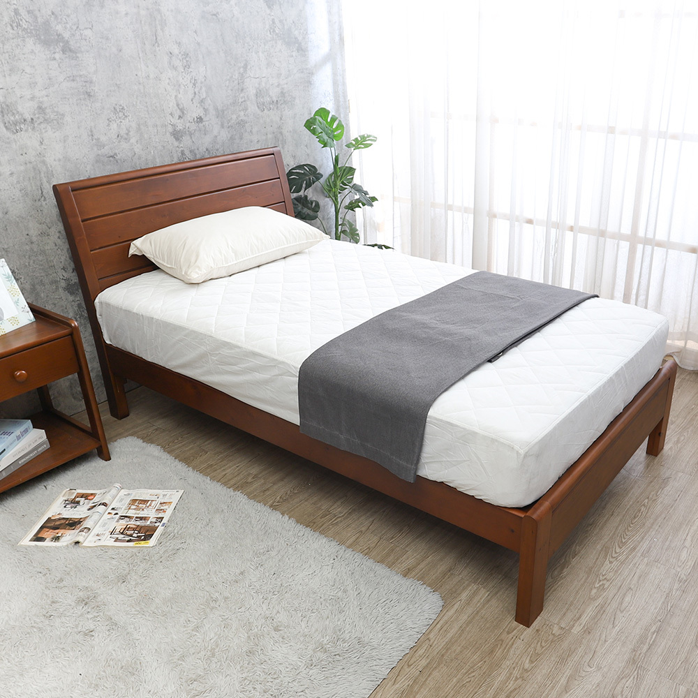 莫爾3.5尺單人實木床架/床組