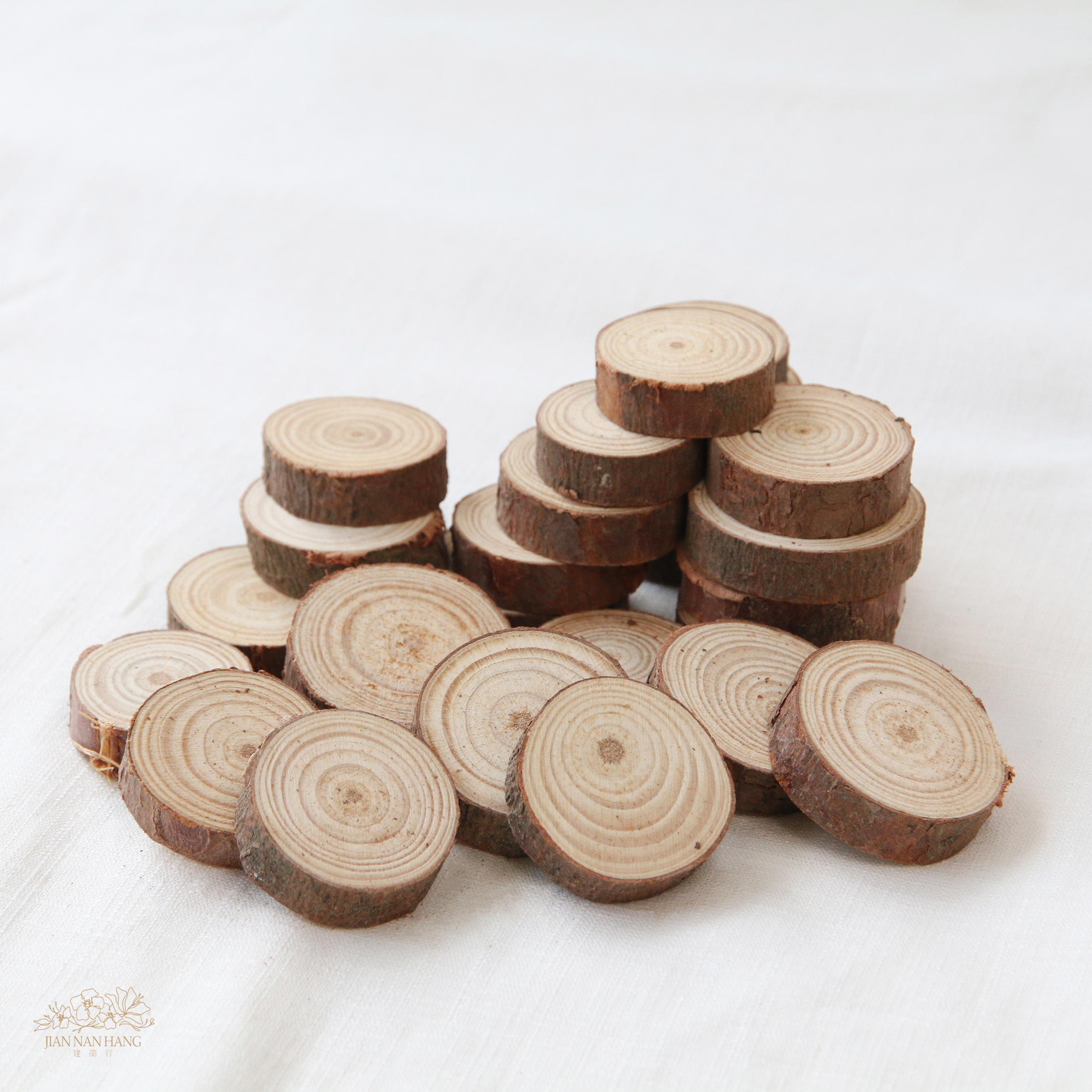 天然素材 木圓片 ø2-3 CM 50入