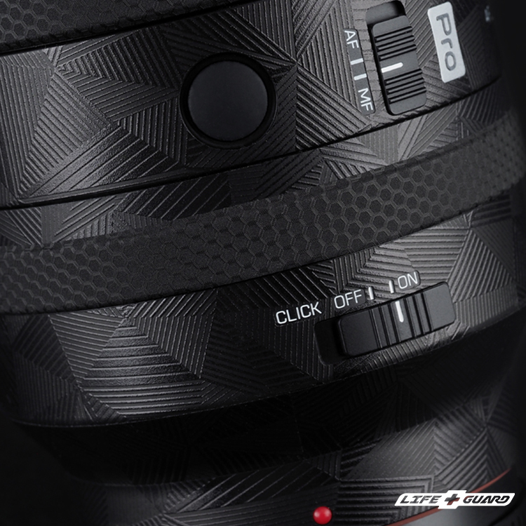 LIFE+GUARD 鏡頭貼膜安裝示意，適用 Viltrox AF 85mm F1.4 PRO FE