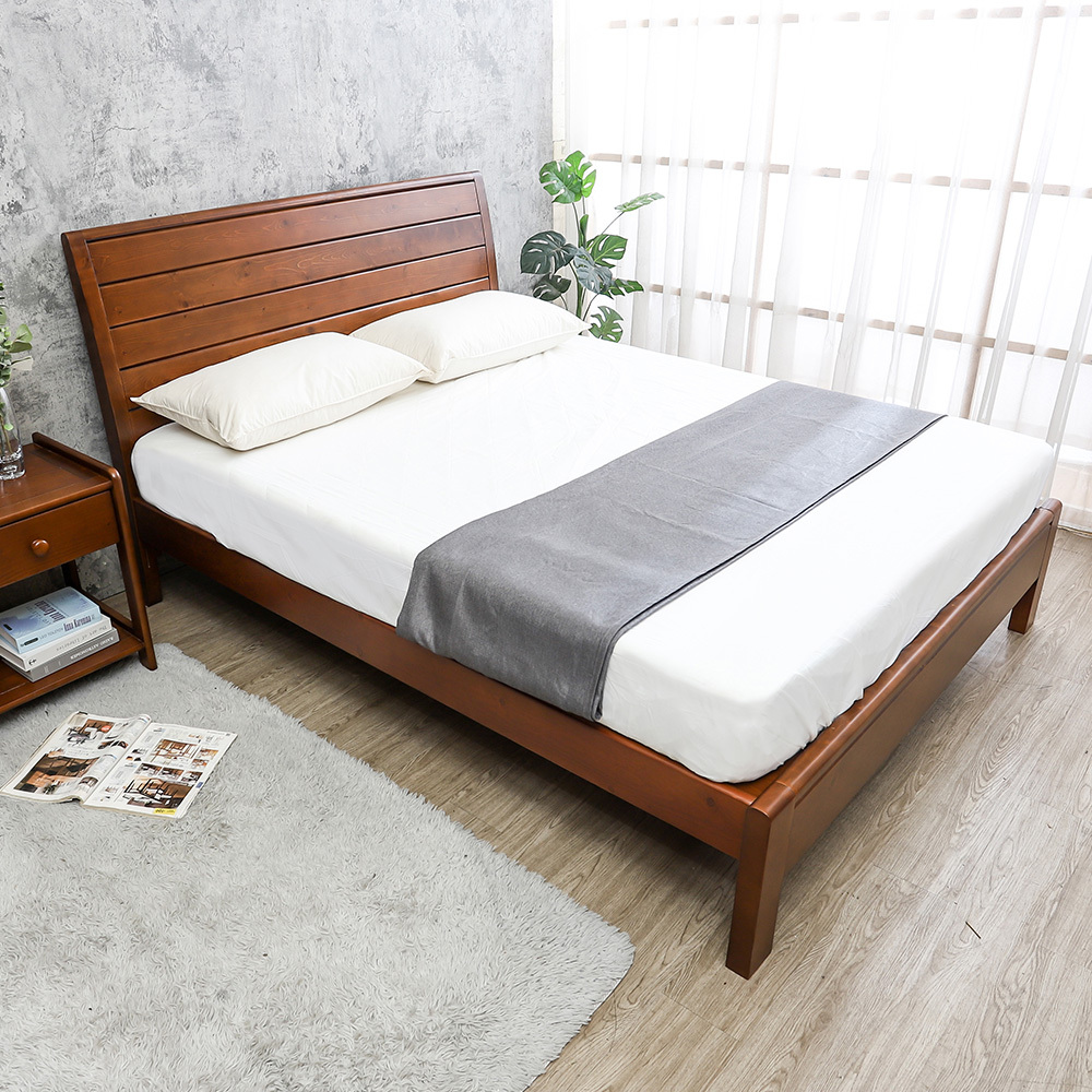 莫爾5尺雙人實木床架/床組