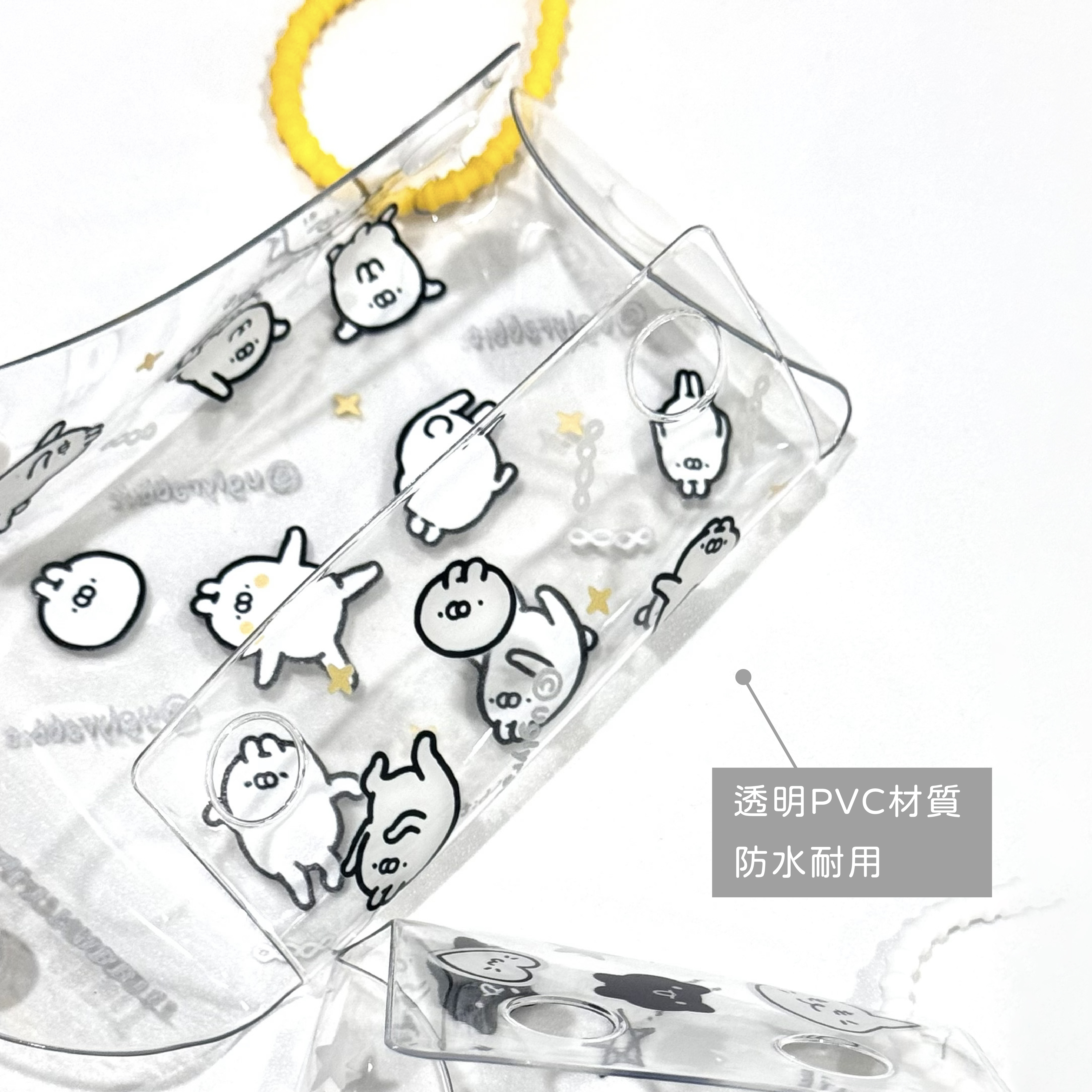 【PENROTE筆樂】露咖貓 透明/迷你方型 收納包