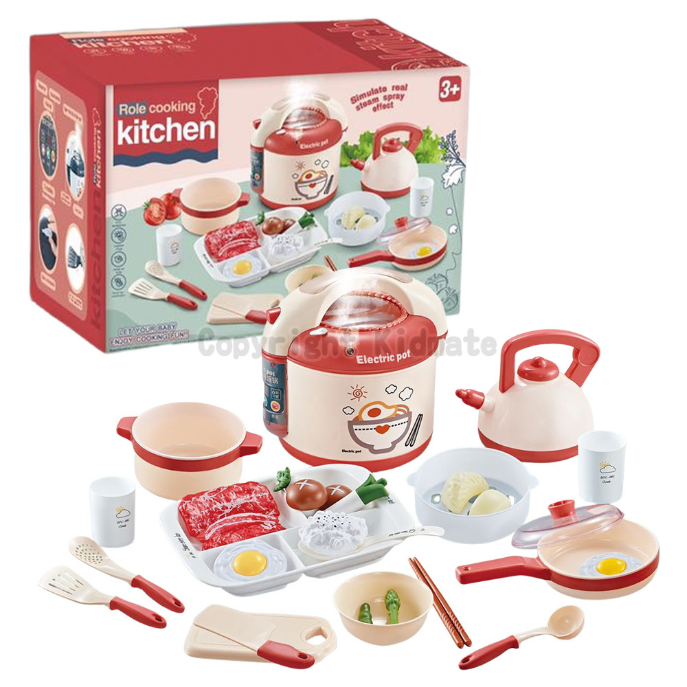 《 KIDMATE 》 噴霧電鍋廚具組(紅)