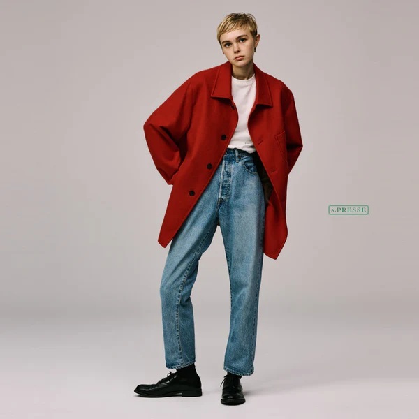 A.PRESSE CASHMERE LIGHT FLANNEL COVERALL JACKET - PRE ORDER ITEM (預訂中)