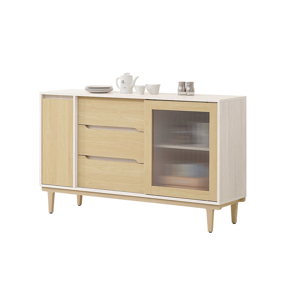 森迪5尺木面推門收納餐櫃/碗盤櫃/置物矮櫃/電器櫃/玄關櫃(下座)