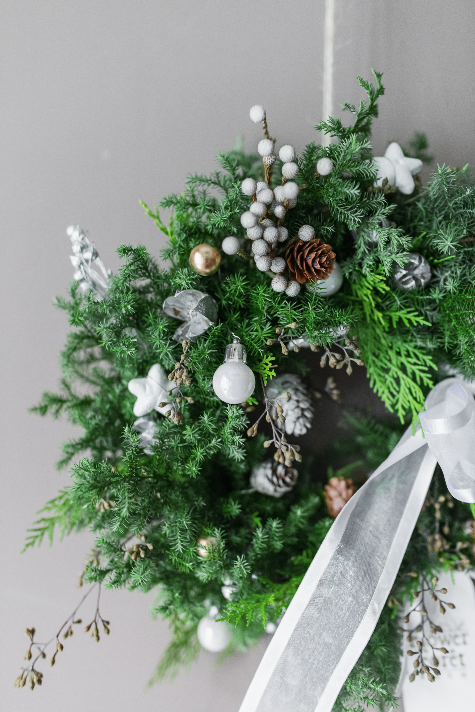 北歐風聖誕花圈 | A款