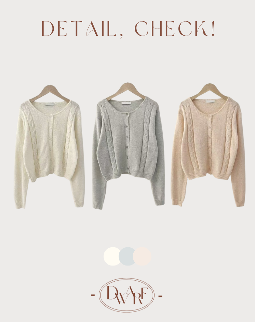 《KR》淡色系！輕身麻花針織上衣