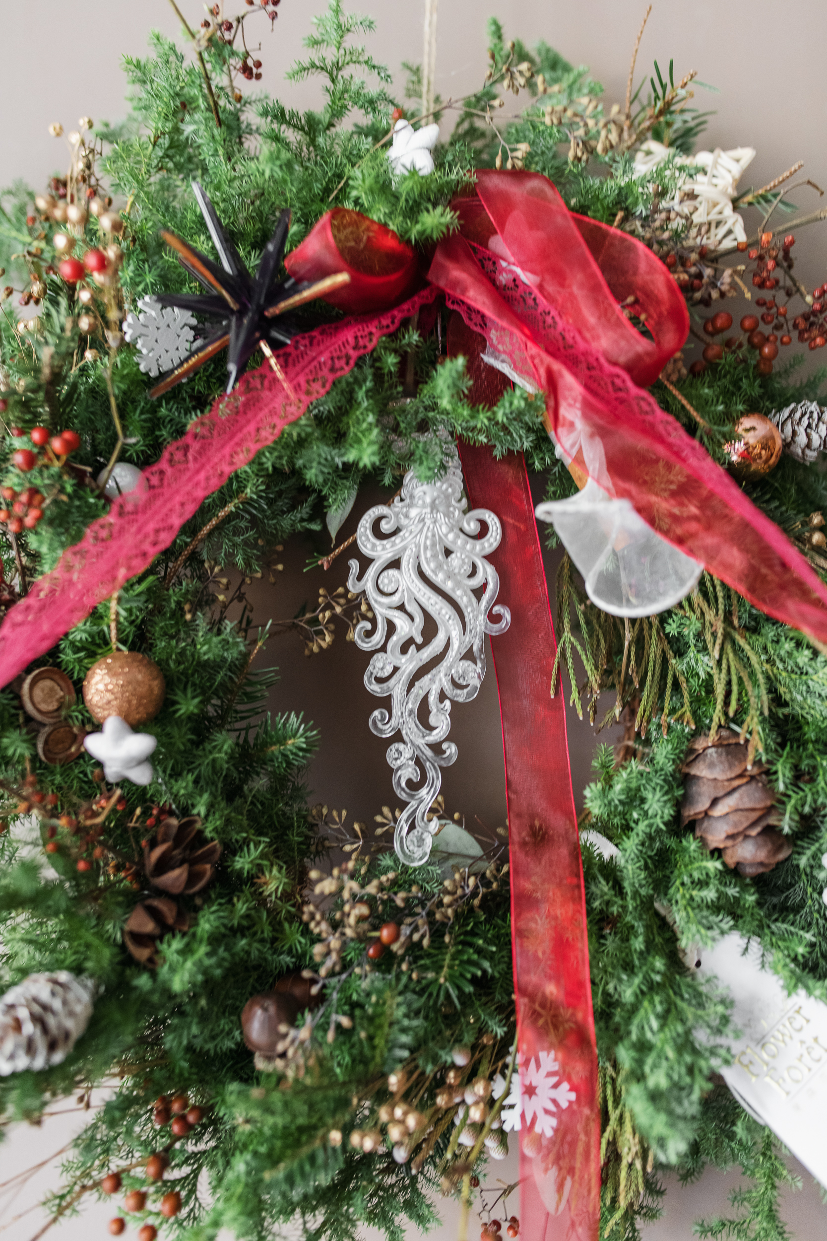 北歐風聖誕花圈 | B款