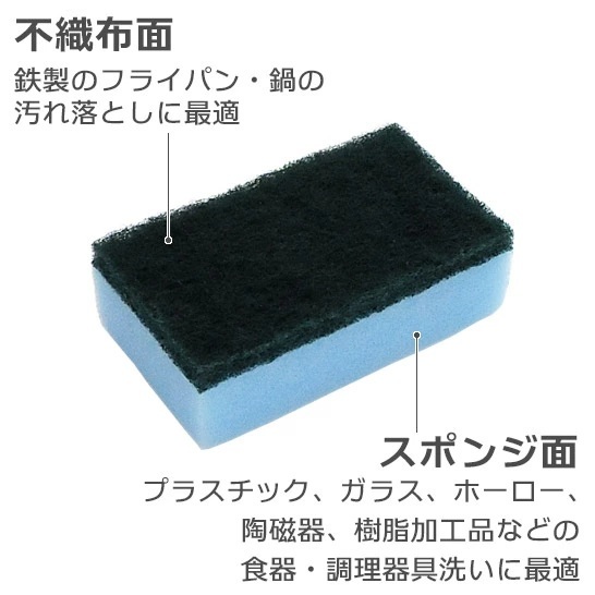 OHE  鍋具/碗盤專用雙面海綿菜瓜布/海綿