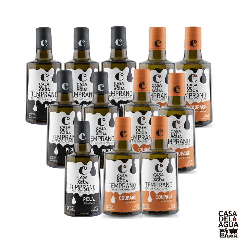 歐嘉莊園頂級款特級冷壓初榨橄欖油500ml 12入組