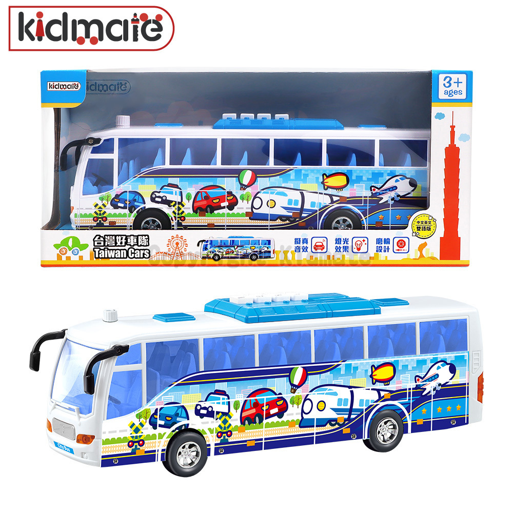 《 KIDMATE 》 台灣好車隊-迷你城市巴士(Q版/中英版) KIDMATE