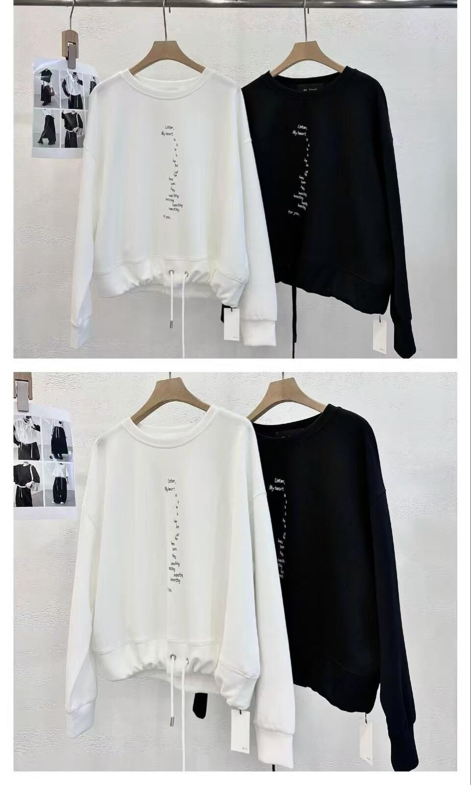 🇰🇷韓國 字母趣味印花純色百搭長袖（K11 BR10）