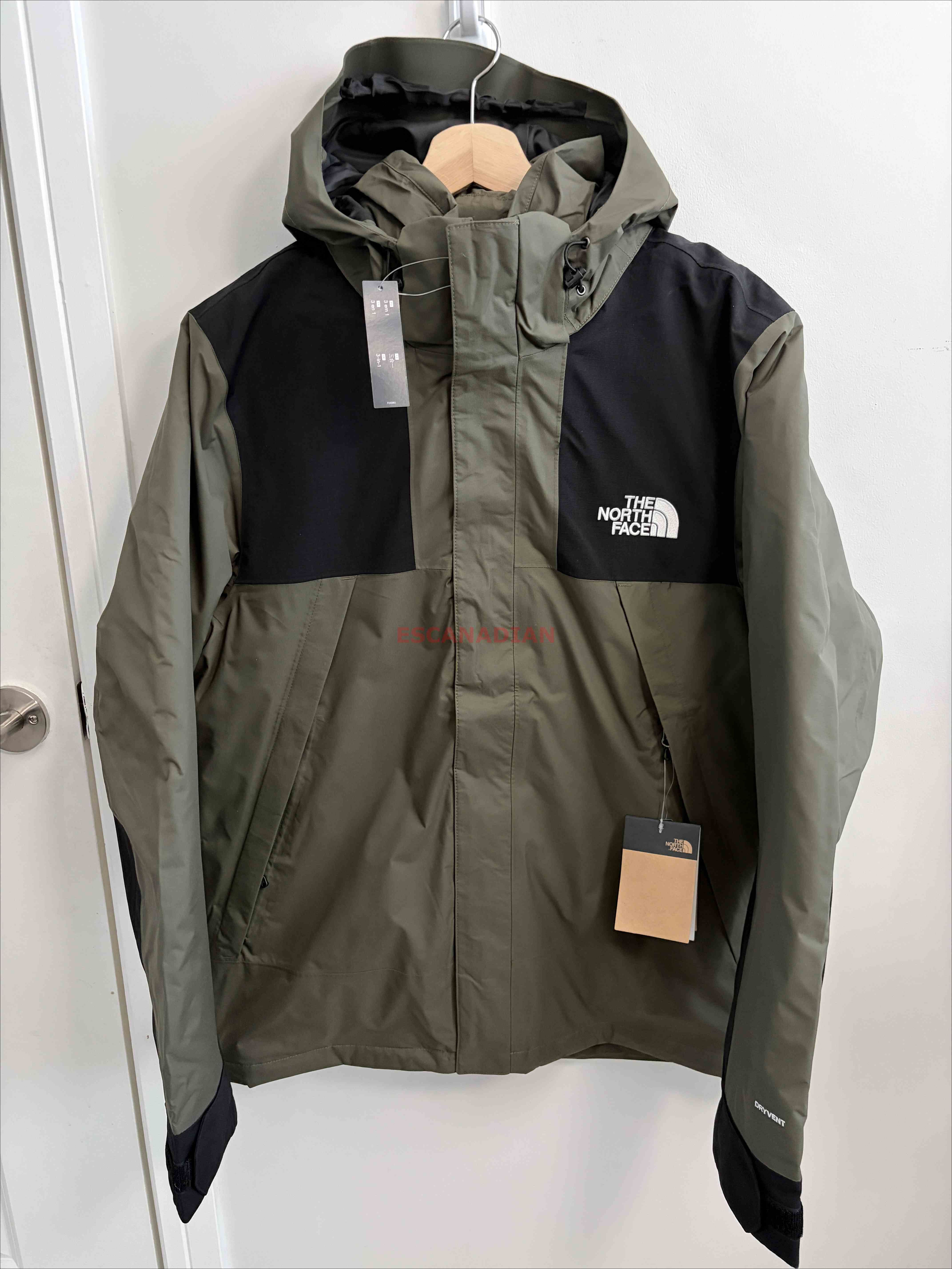 THE NORTH FACE 男大人 600羽絨三合一 刺繡小標 防風 防水 外套 (帽子可拆/內裡可單穿)