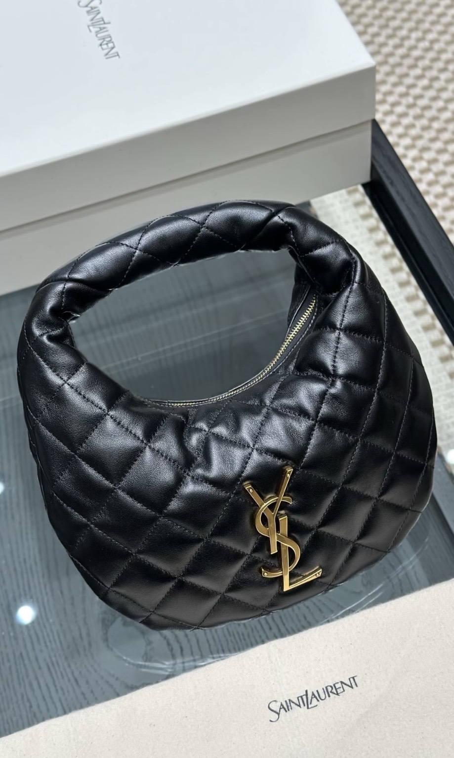 Saint Laurent YSL ICARE絎縫納帕皮 Hobo手袋