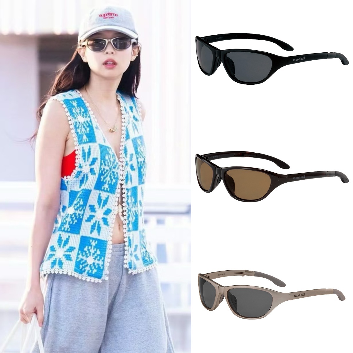 預購┃JENNIE同款 日本 mont-bell PL Trekking Glasses 折疊 防紫外線 偏光 墨鏡