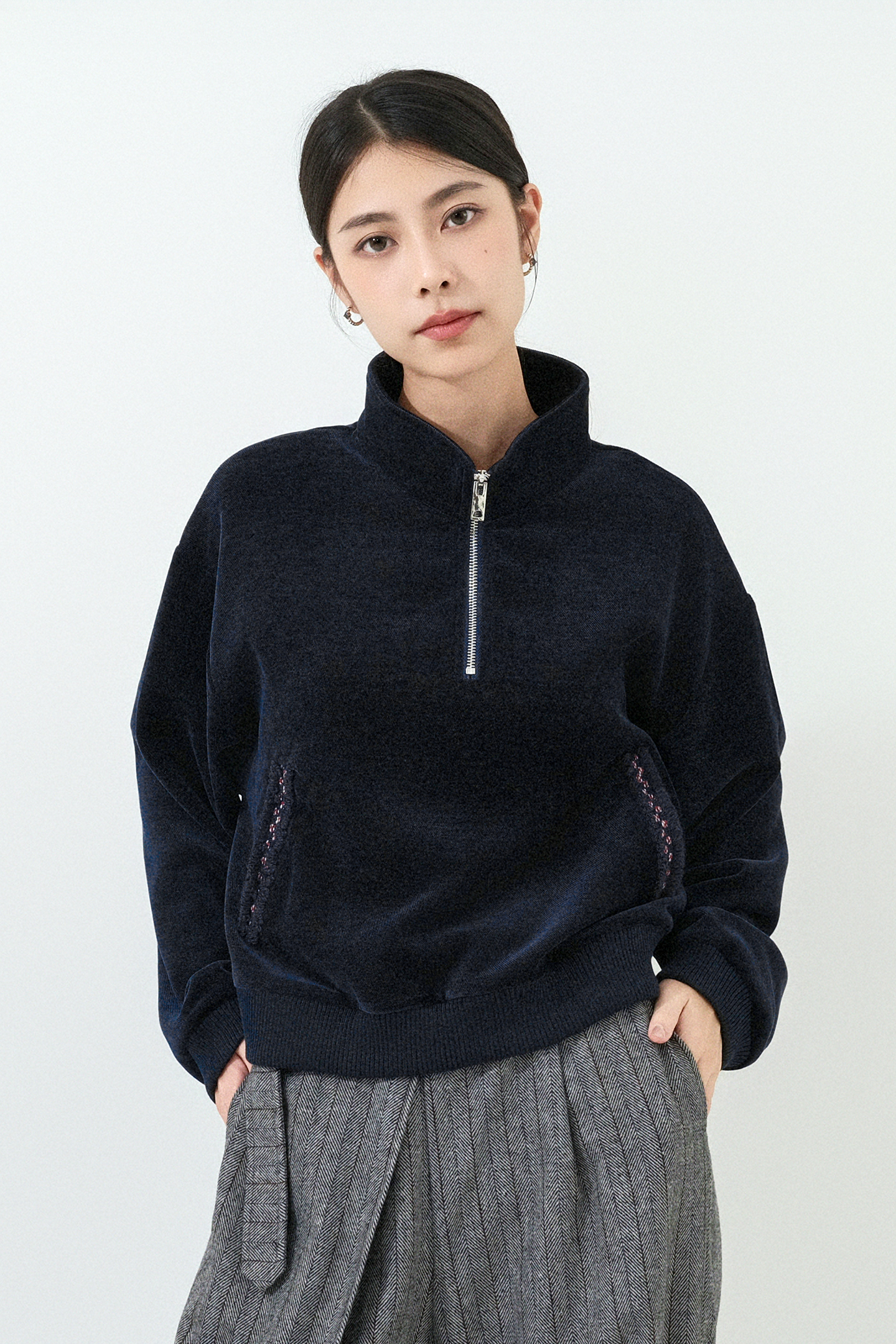 民族袋邊小企領上衣 ( 預購產品）