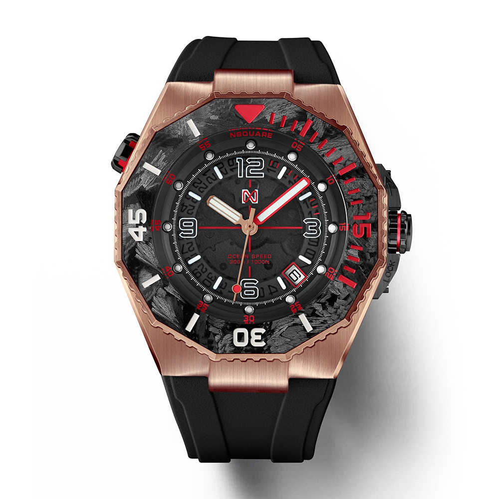 (預購)【NSQUARE】海洋極速者 潛水錶 瑞士機芯 矽膠 夜光 機械錶 G0475-NS27.2