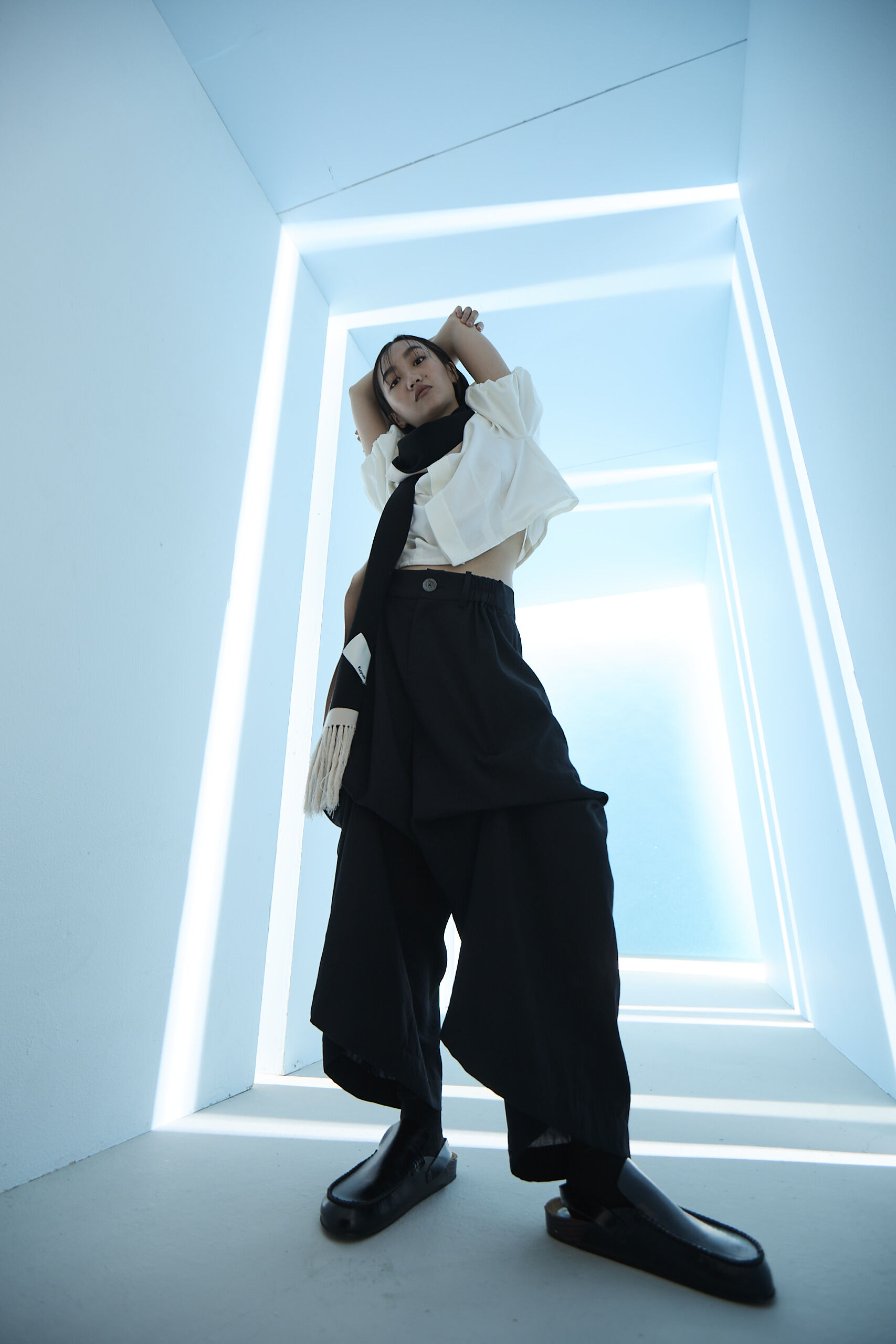 五分蓬袖短襯衫