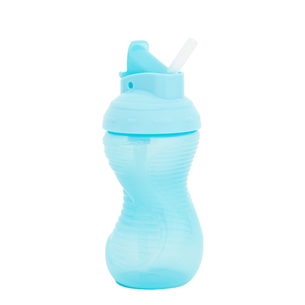 好握吸管防漏杯296ml-藍