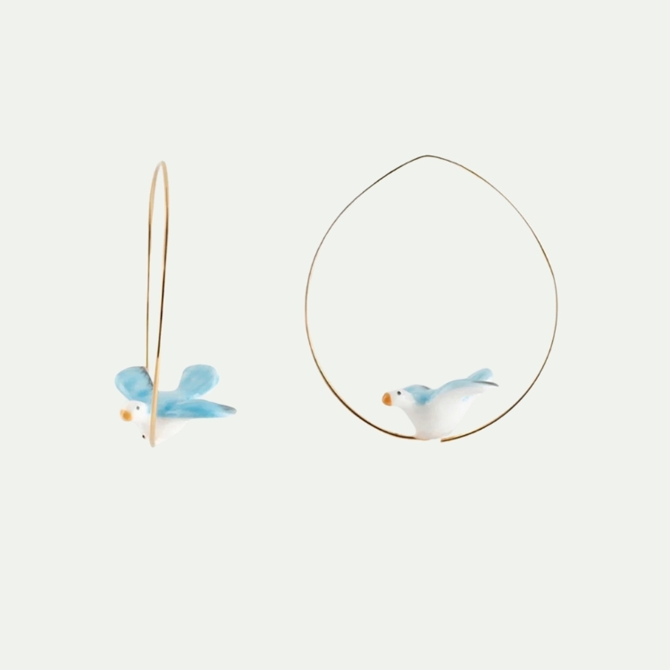 和平鴿圈型耳環