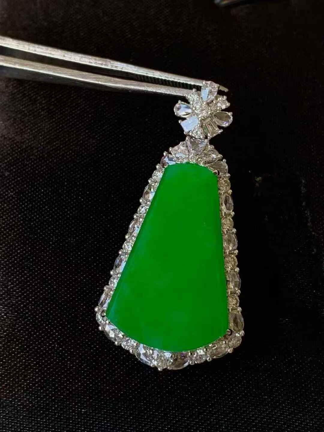 翡翠無事牌吊墜,天然翡翠A玉, 緬甸玉, Jade, Jadeite