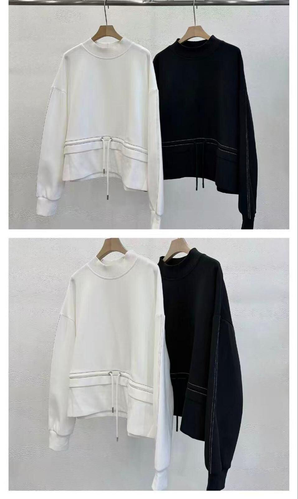 🇰🇷 韓國 抽繩束腰寬鬆休閒長袖衛衣（K11 BR20）