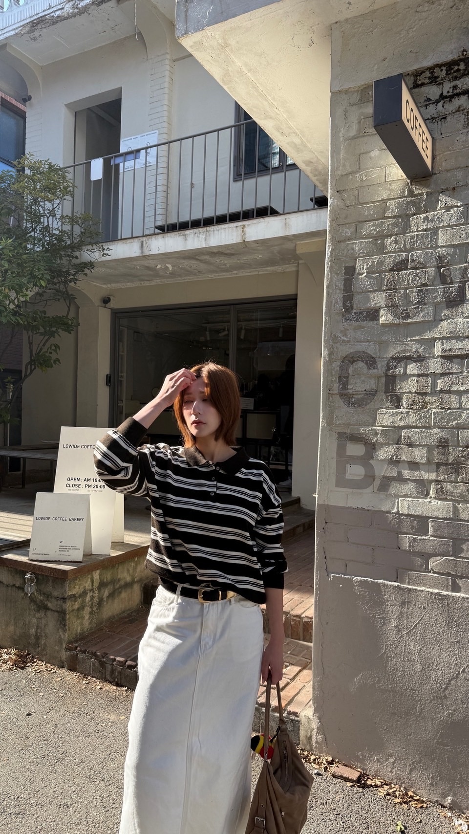 【韓國連線】A04 翻領條紋上衣