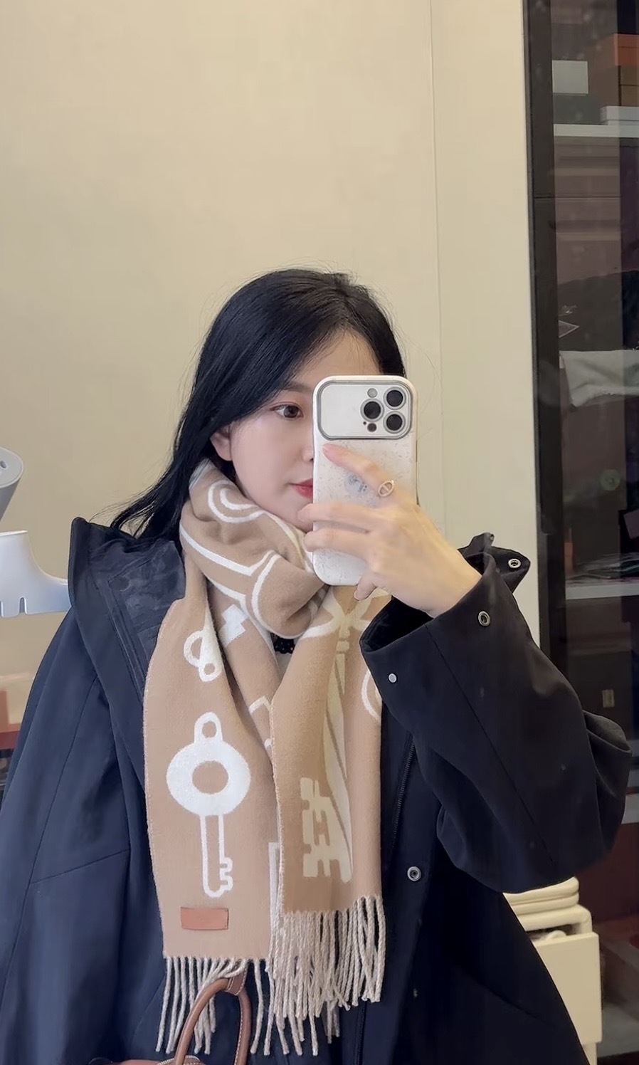 Hermes Casaque Porte-Clefs Muffler 全羊絨頸巾