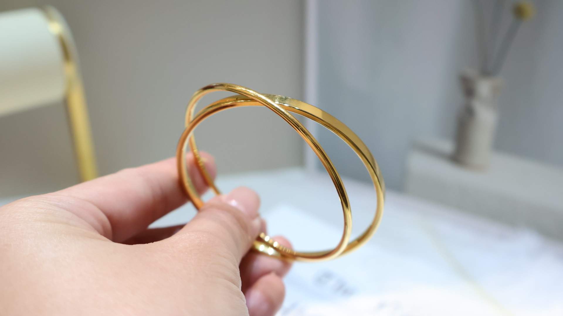 極簡線條雙圈手環