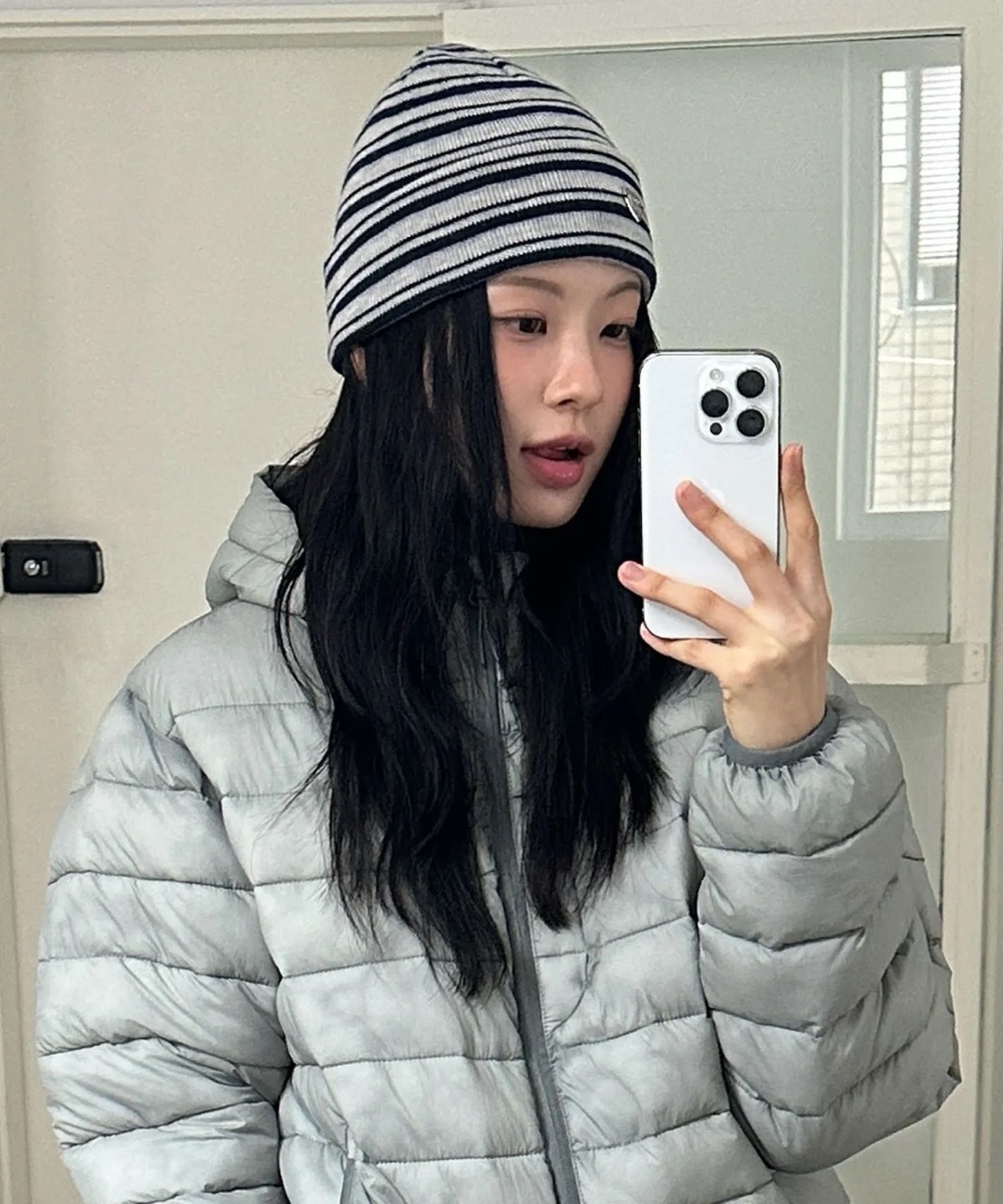 🇰🇷 CGP. 條紋針織帽 毛帽 金屬愛心LOGO / 預購