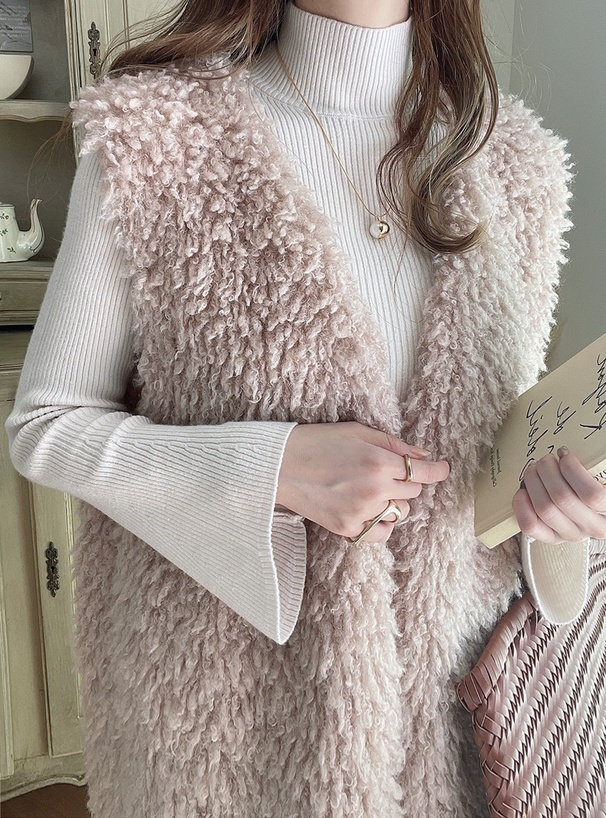 日本GRL 🇯🇵 圓潤毛絨背心 四色