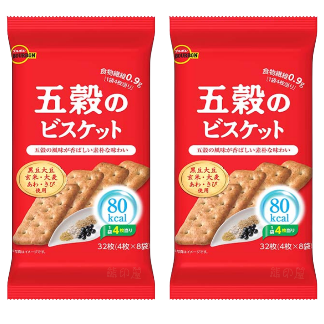 百邦五穀餅乾32枚( 4枚X8袋 ) (紅) X 2  到期日 2026-3-30