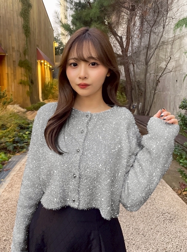 日本GRL 🇯🇵 毛茸茸亮粉針織排釦罩衫 四色