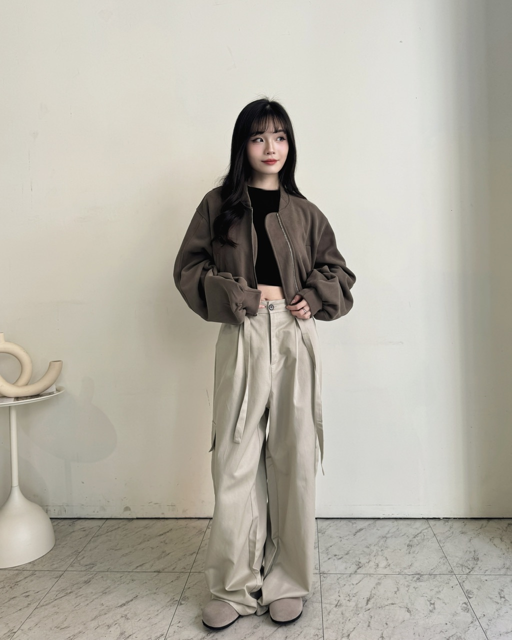 短版素面棒球外套-9958