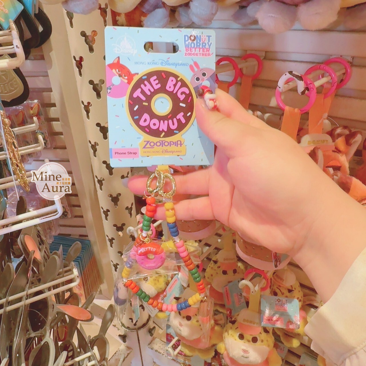 甜甜圈系列 動物方城市 Zootopia 綴飾串珠 造型 手機 吊飾 -香港迪士尼樂園