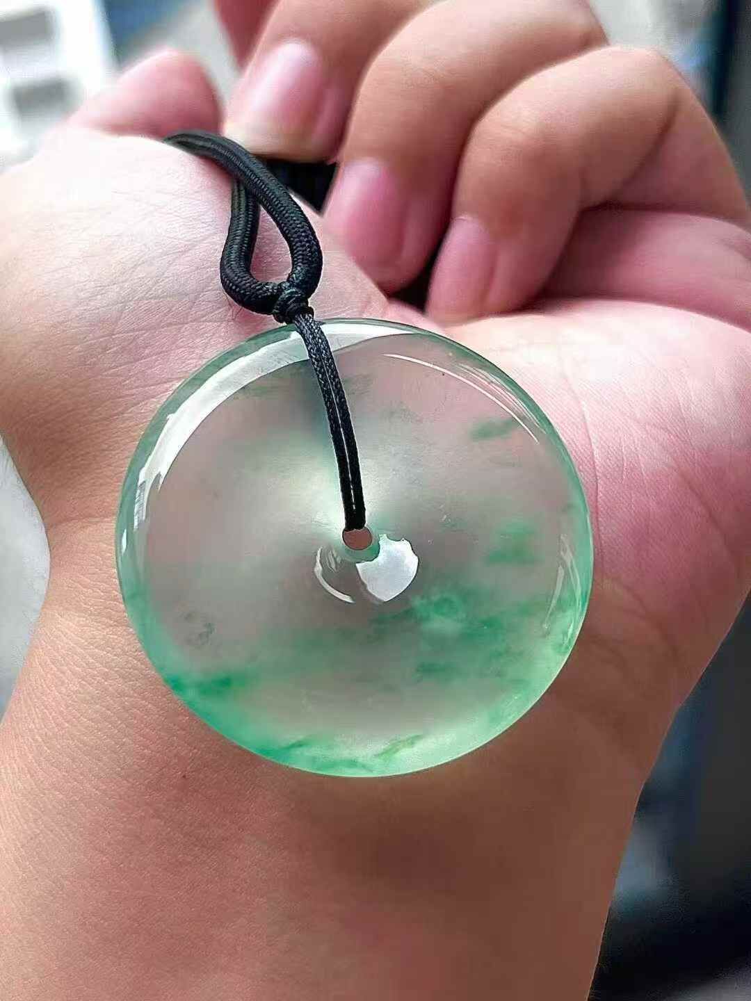 翡翠平安扣 (38.6mm直徑),天然翡翠A玉, 緬甸玉, Jade, Jadeite