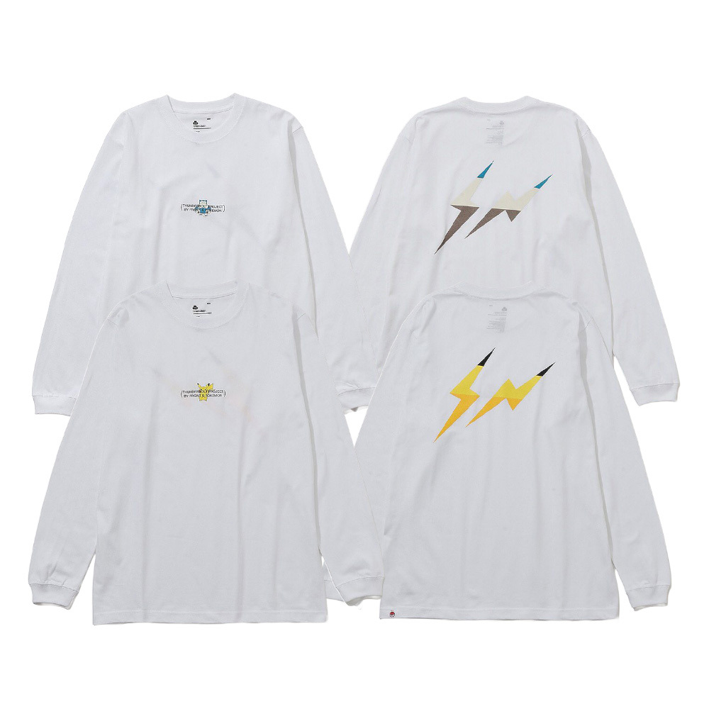 Fragment x Pokemon Thunderbolt Project 薄長T 白 卡比獸/皮卡丘 PFM-12040-WH/PFM-12050-WH
