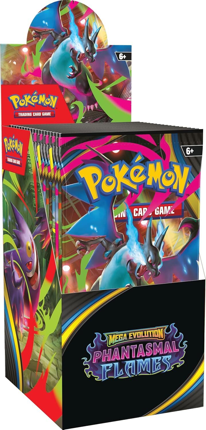 Pokémon TCG: Mega Evolution—Phantasmal Flames Booster Display (18 Booster Packs)