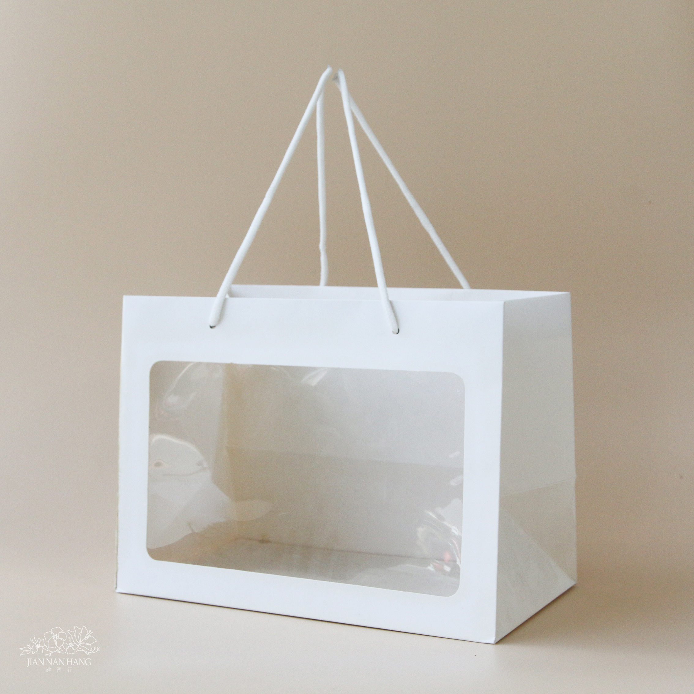 包裝 開窗卡紙花袋  小 橫