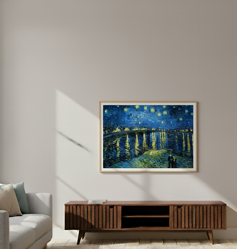 A1海報｜梵谷《隆河上的星夜》