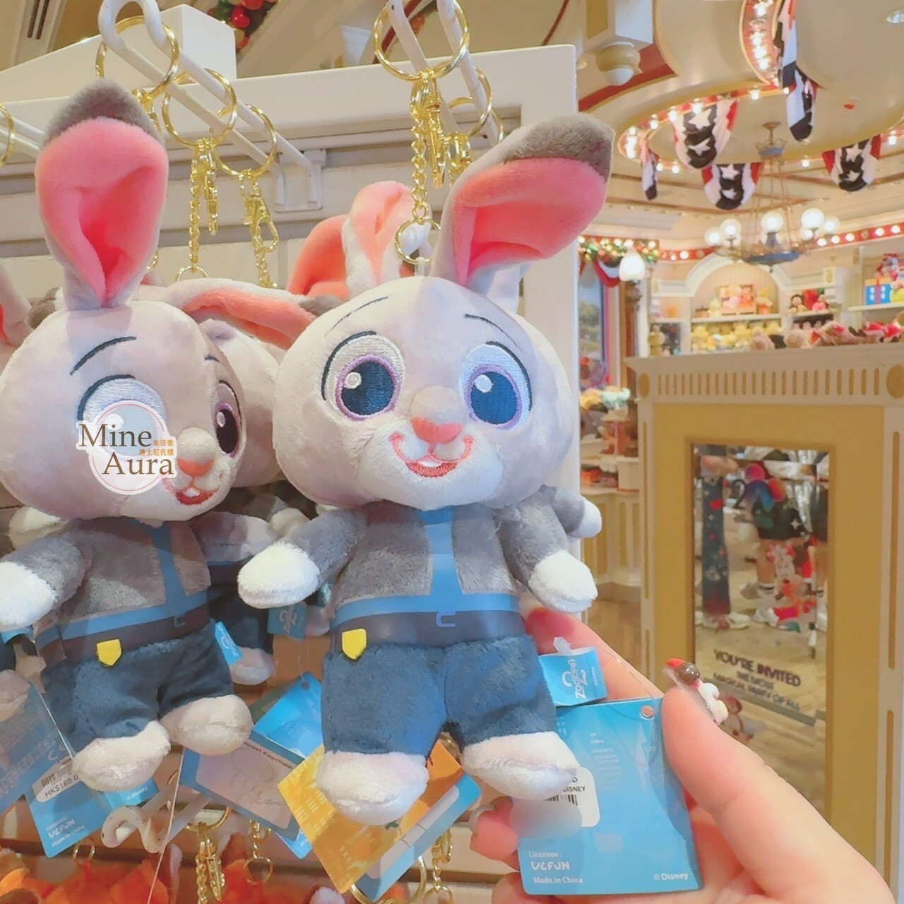 哈茱蒂 Judy 兔 絨毛 警官服裝 吊飾 鑰匙圈 動物方城市 Zootopia -香港迪士尼樂園