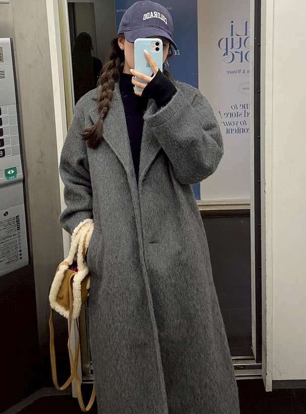 日本GRL 🇯🇵 蓬鬆長版切斯特磨毛大衣 兩色