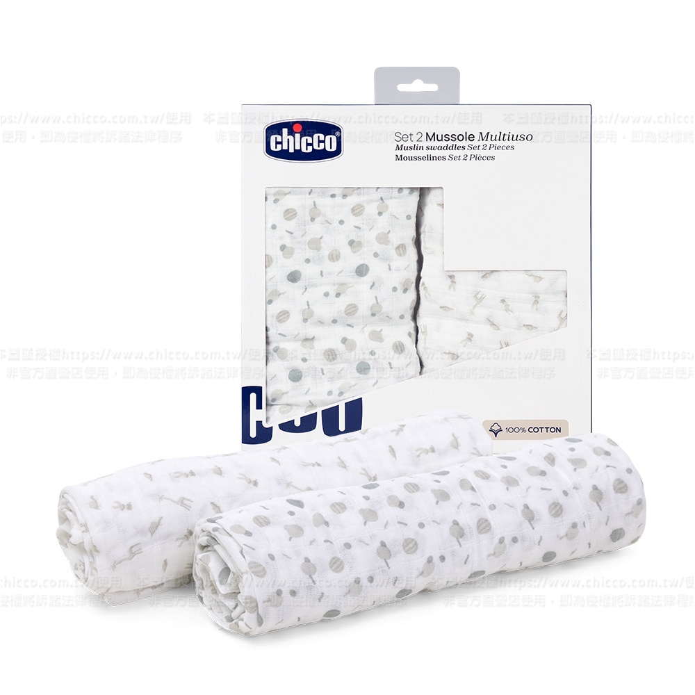 寶貝嬰兒純棉透氣包巾毯-2入(可愛動物&歡樂世界)