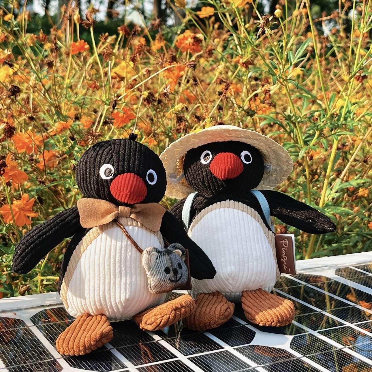 企鵝家族 PINGU 復古燈芯絨 吊飾 秋冬必備 45週年 毛絨