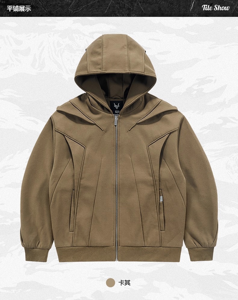 𝙏𝙀𝘾𝙃𝙒𝙀𝘼𝙍 解構多層次拉鍊開襟衫外套