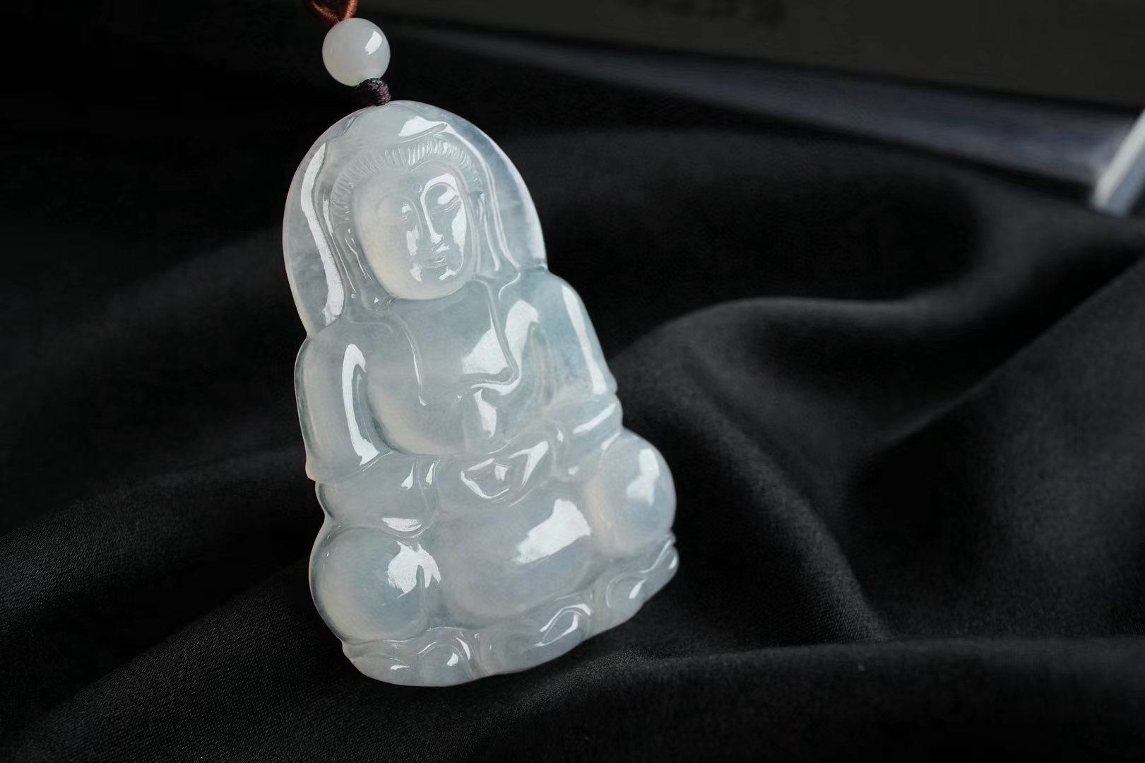 翡翠冰白觀音,天然翡翠A玉, 緬甸玉, Jade, Jadeite