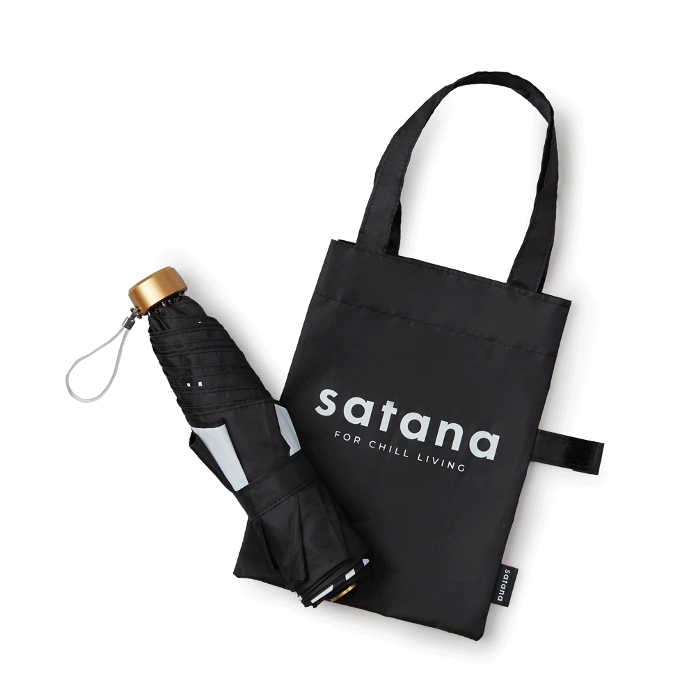 小惡魔極輕量折疊傘(附手提袋)-亮黑色