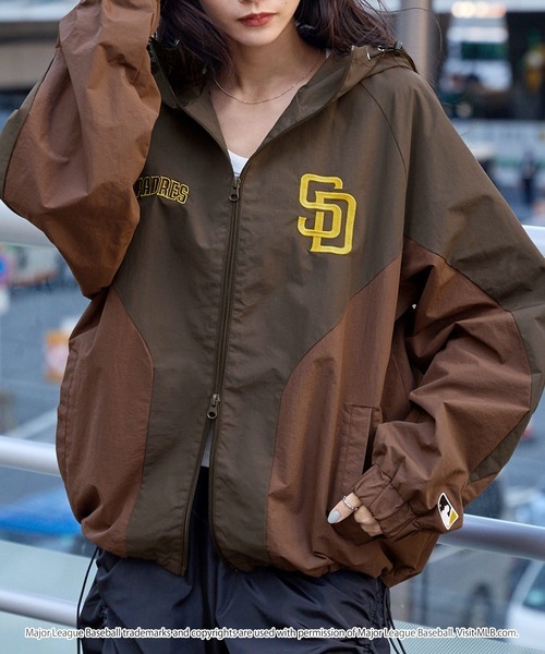 MLB 刺繡尼龍防風外套 美國職業棒球大聯盟