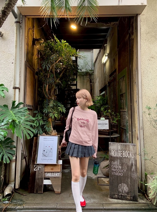 日本GRL 🇯🇵 刺繡Logo長T 三色