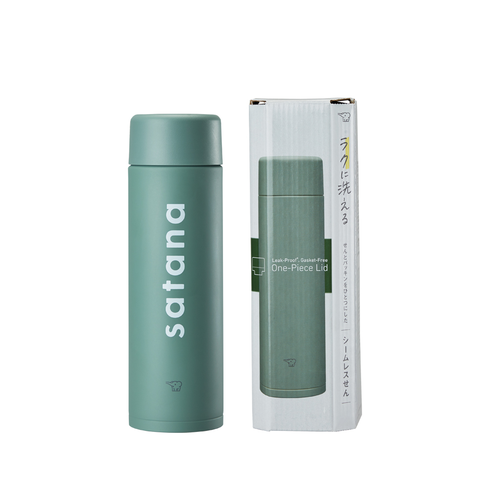 日本象印不鏽鋼真空保溫瓶-橄欖綠