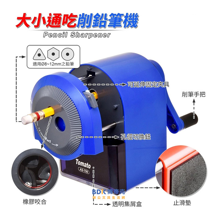 削鉛筆機 五段式大小通吃削筆機 DF-701 系列